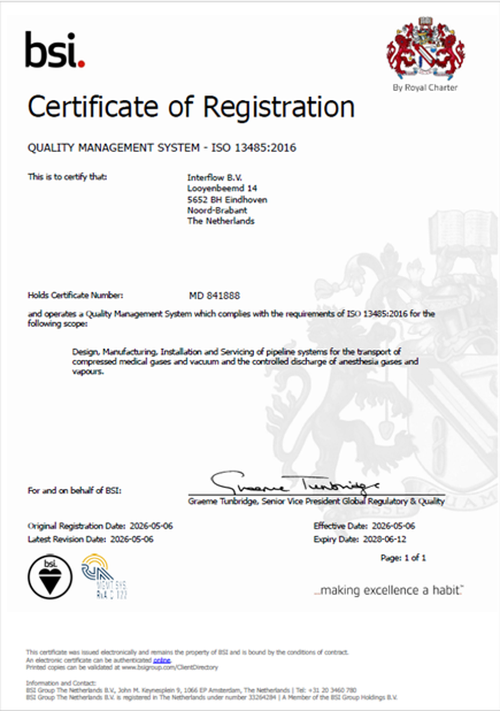 ISO 13485 medische gassen