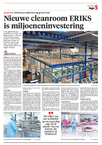 Nieuwe cleanroom ERIKS is miljoeneninvestering